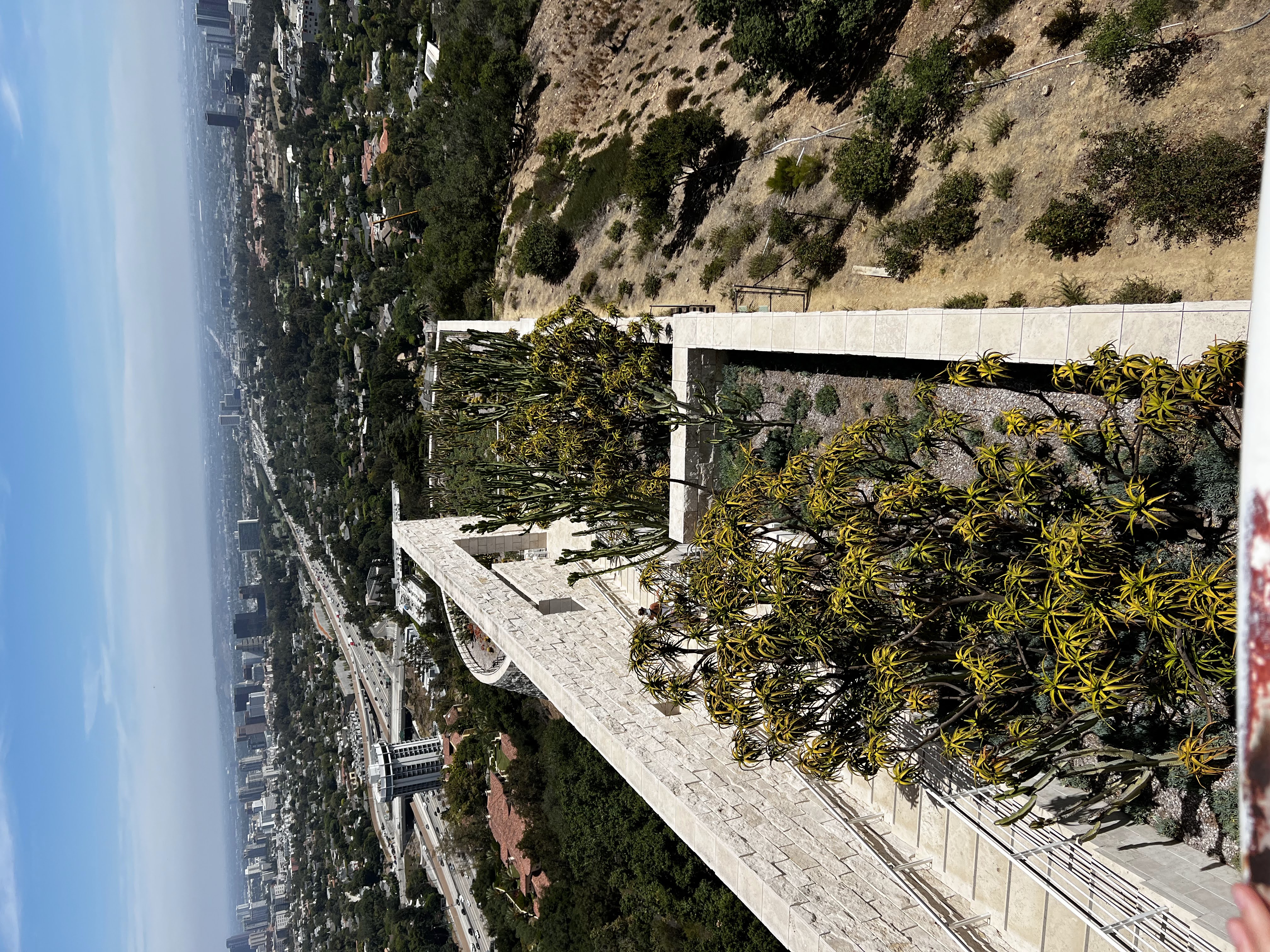 View from Getty museum garden