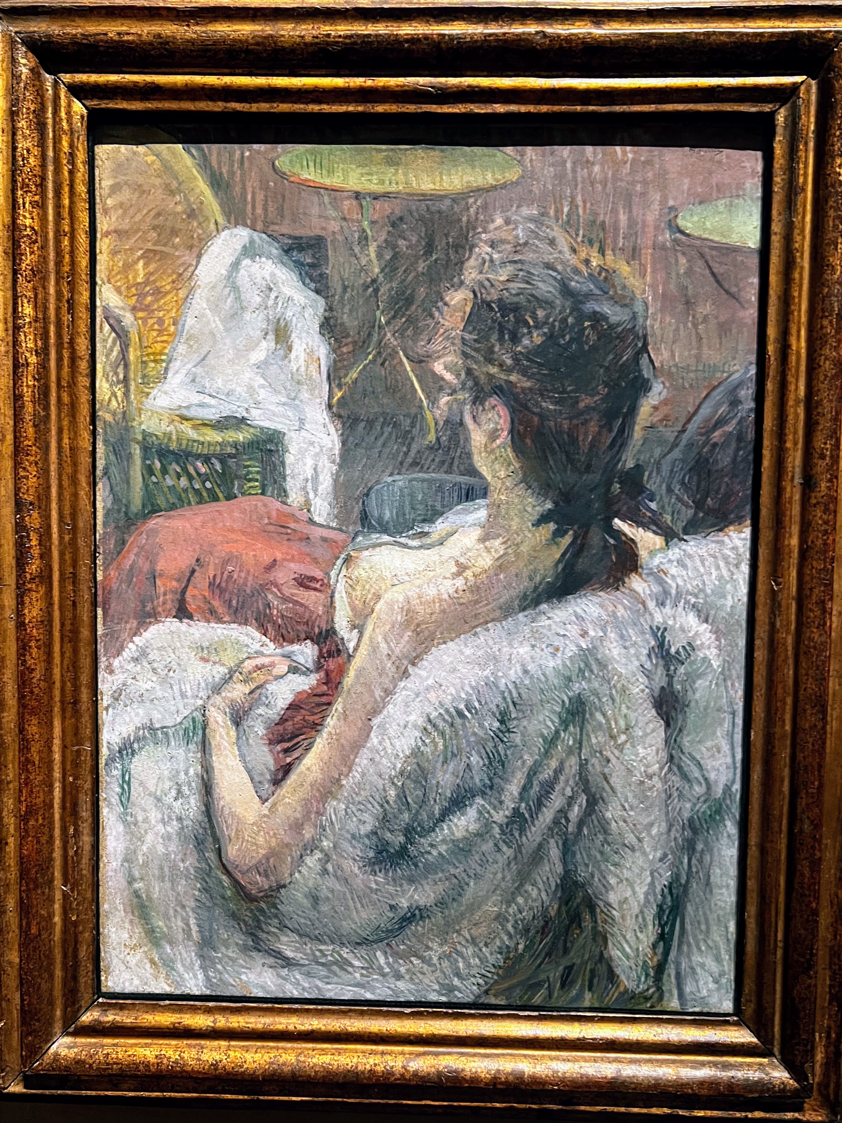 Getty center. The Model resting by Toulouse-Lautrec